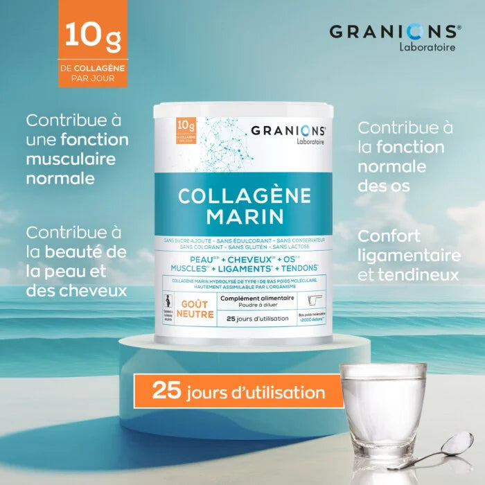 Collagène Marin Neutre – Peptides Hydrolysés + Vitamine C Acérola