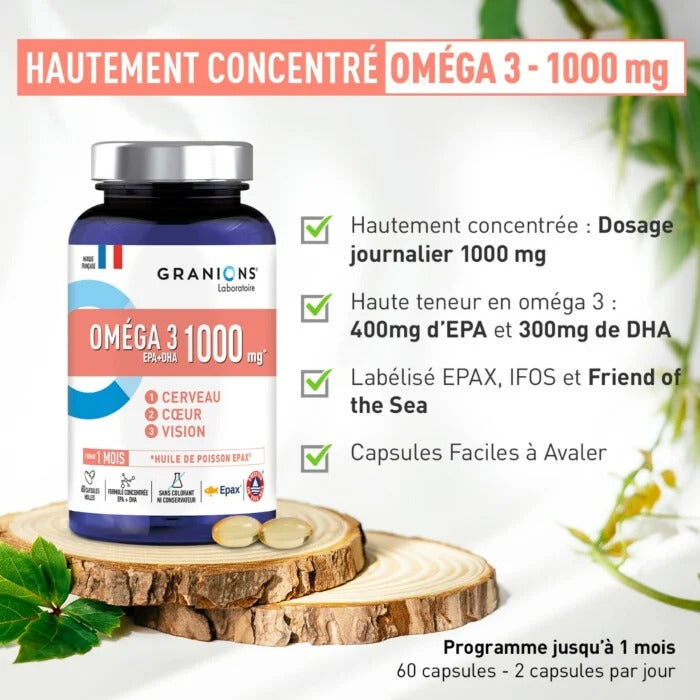 Granions Oméga 3 - 1000 mg 60 capsules