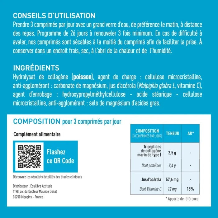 Collagène Tripeptides 2,5 g - Peau & cheveux - gelule